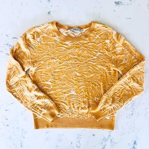 Zara Leaf Print Sweater - EUC